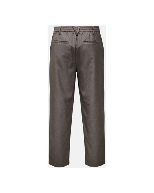 Only & Sons Cropped Trousers in het Gray voor heren