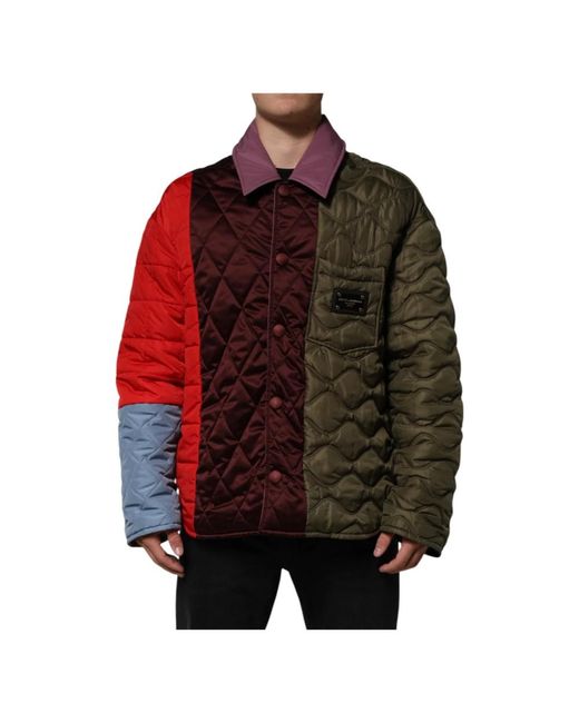 Dolce & Gabbana Red Winter Jackets for men