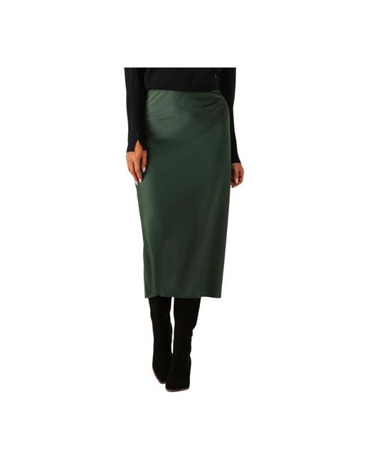 Y.A.S Rokken ,Groen ,Polyester Groene Midi Rok Voor Stijlvolle Vrouwen in het Green