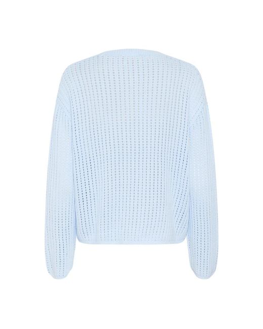 Kaffe Truien & Vesten ,Blauw ,Katoen Nantucket Breeze Pullover Sweater in het Blue