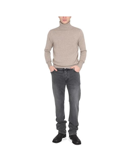 Ballantyne Gray Cashmere Knitwear for men