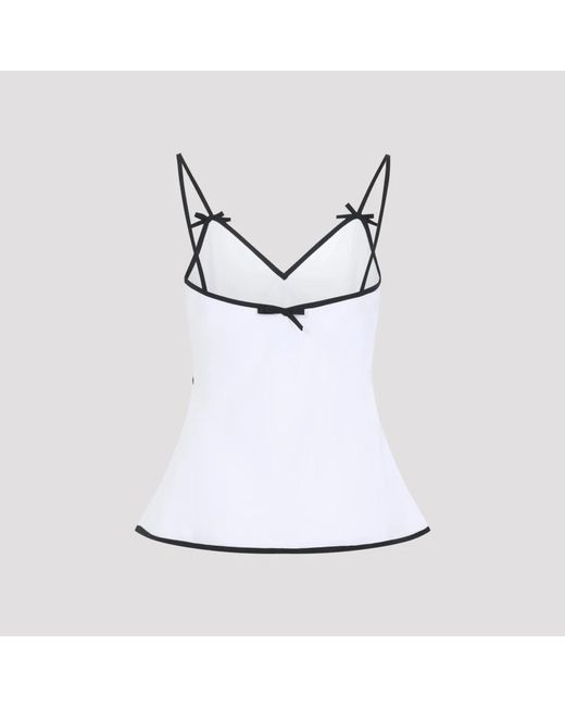 Moschino White Sleeveless Tops