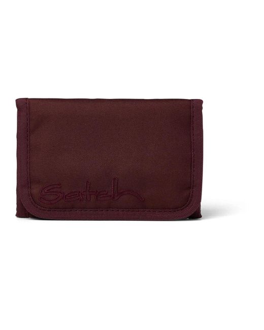Satch Accessoires ,Rood ,Polyester Nordic Ruby Wallet in het Red