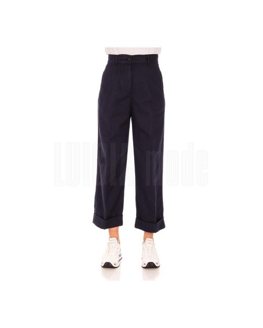 Aspesi Cropped Trousers in het Blue