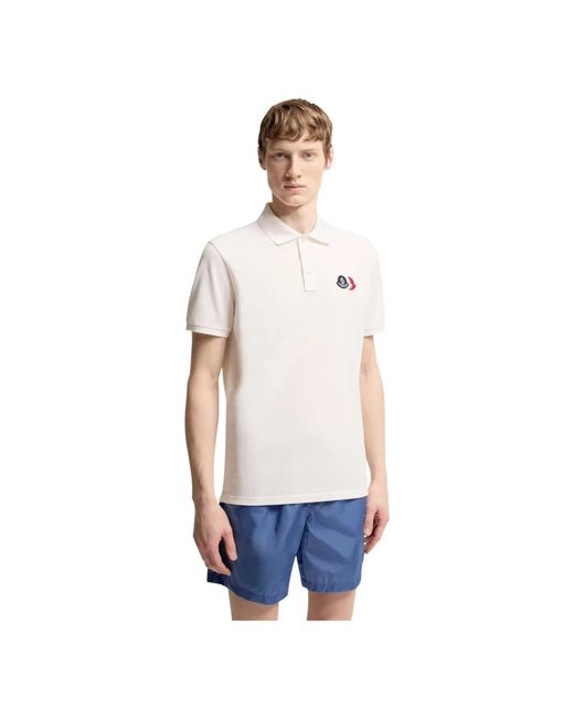 Moncler White Polo Shirts for men
