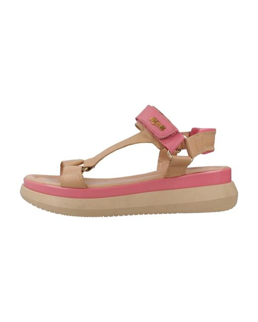 Mjus Schoenen ,Roze ,Plateau Sandalen in het Pink