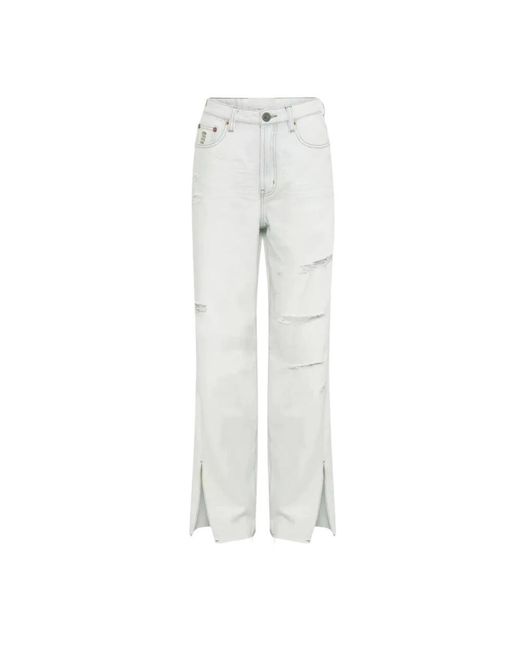 One Teaspoon Gray Straight Fit Jeans