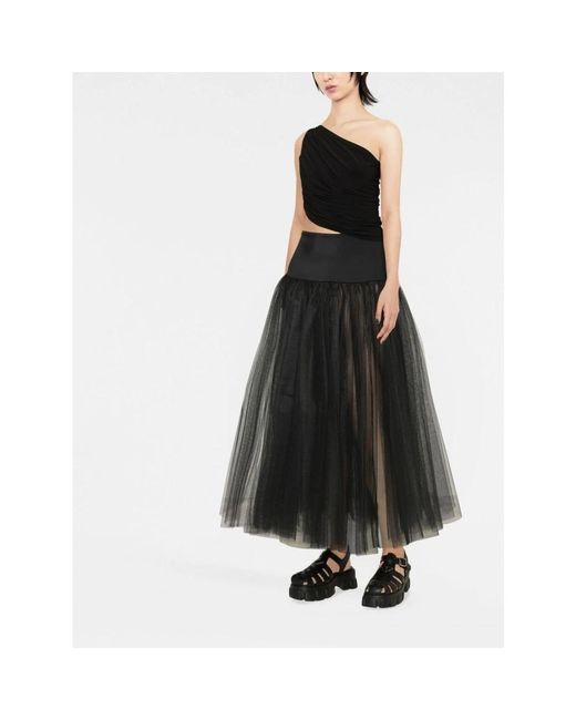 Norma Kamali Asymmetrische Top in het Black