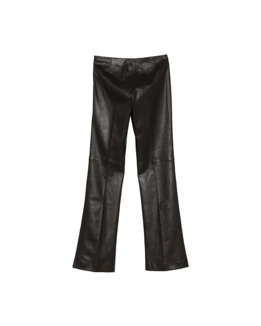 Seventy Gray Leather Trousers