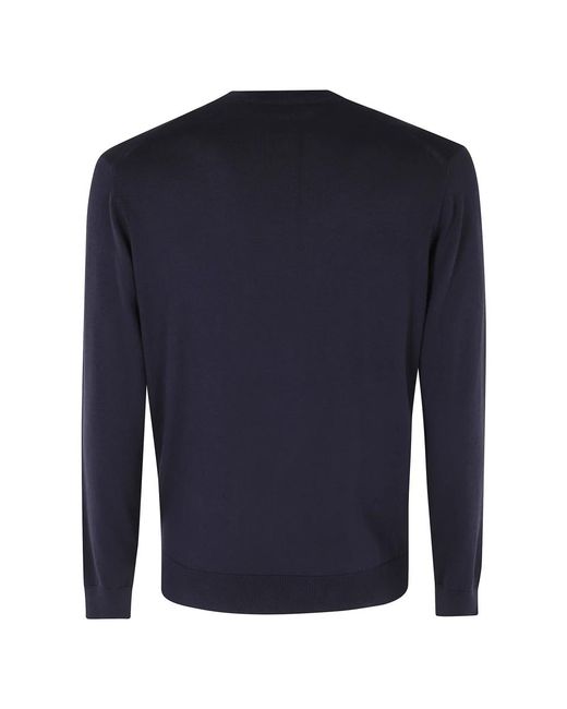 FILIPPO DE LAURENTIIS Blue Round-Neck Knitwear for men