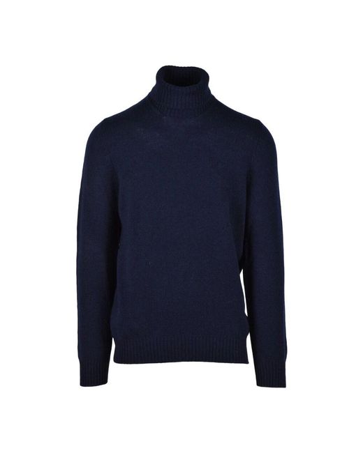 Vengera Reiner Wollpullover in Blue für Herren
