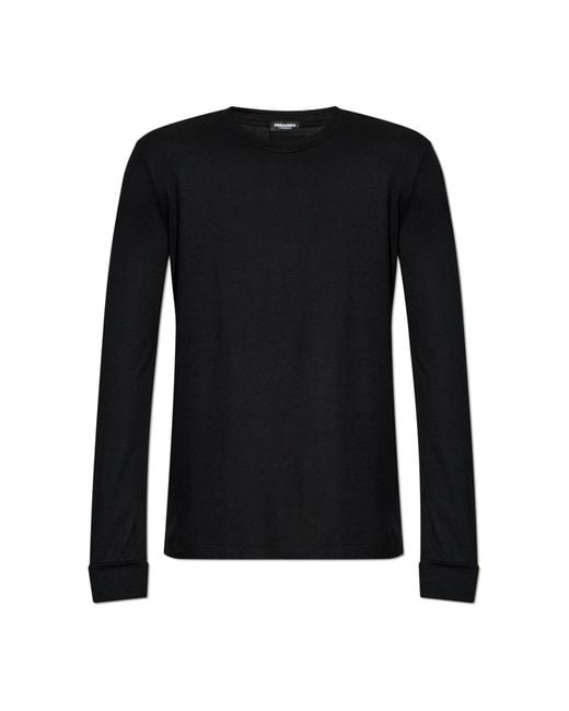 DSquared² Black Long Sleeve Tops for men