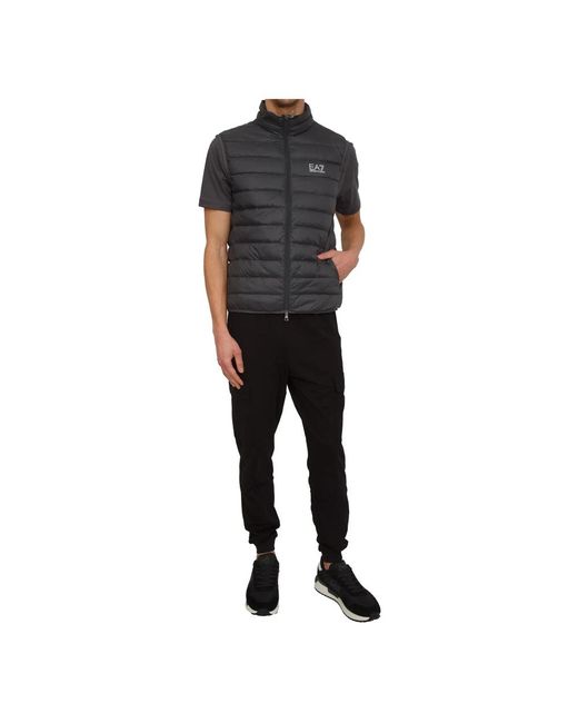 EA7 Black Waistcoats for men