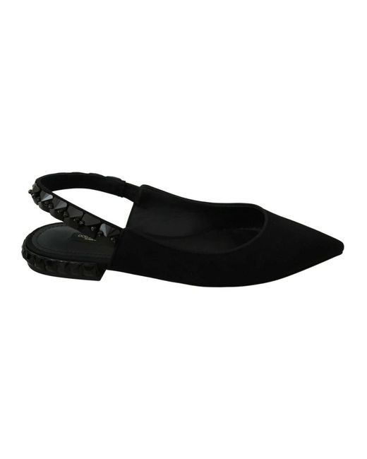 Flat sandals Dolce & Gabbana de color Black