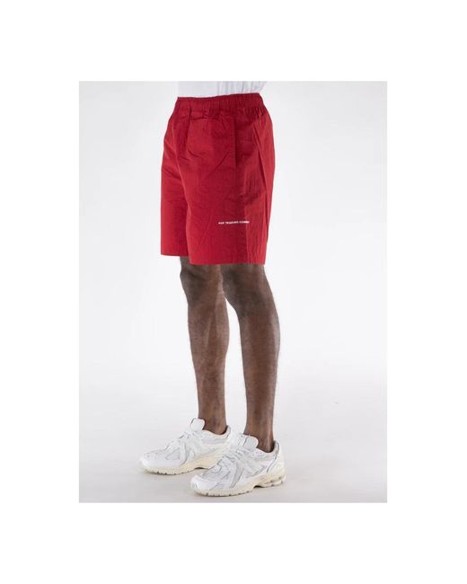 Pop Trading Co. Sommer baumwollshorts in Red für Herren