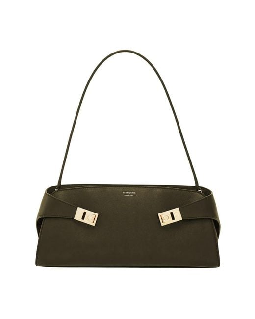 Ferragamo Black Shoulder Bags