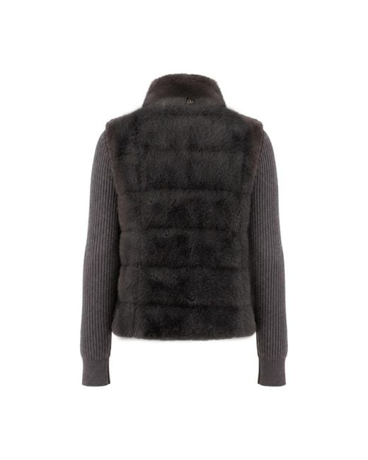 DUNO Black Faux Fur & Shearling Jackets