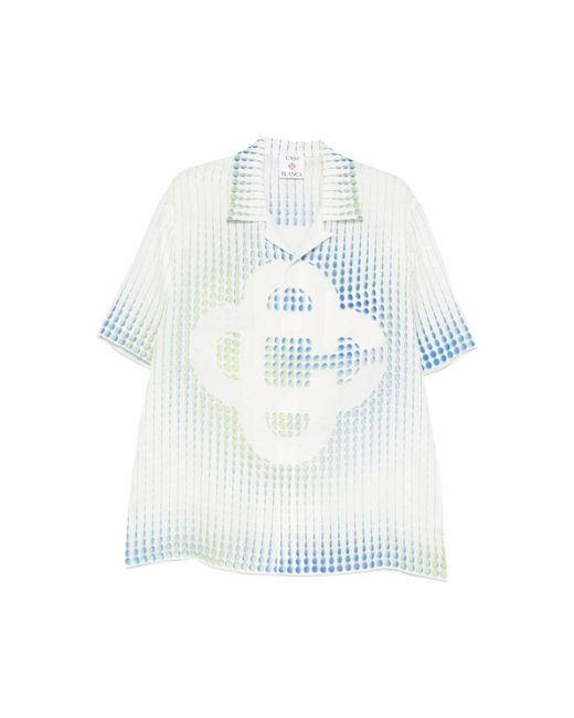 Casablanca White Short Sleeve Shirts for men