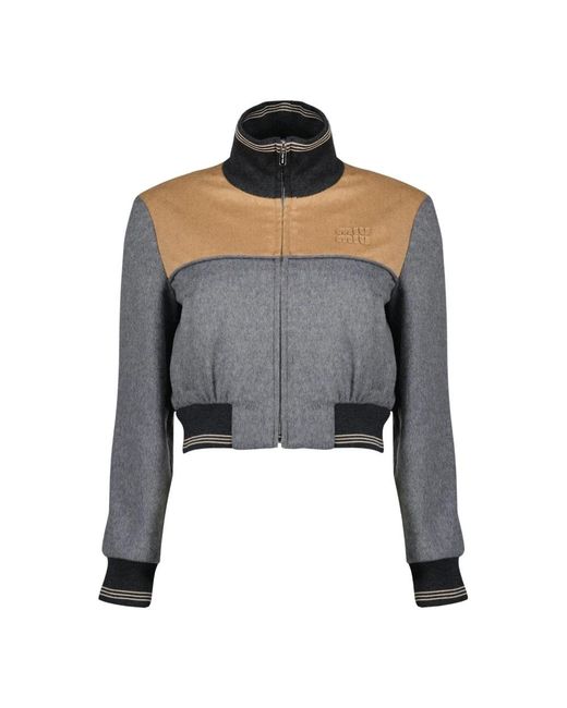Miu Miu Gray Bomber Jackets