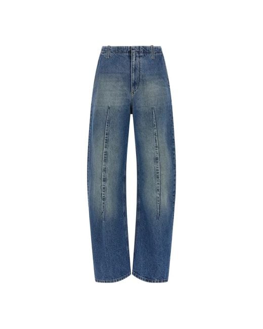 MM6 by Maison Margiela Blue Loose Fit Jeans