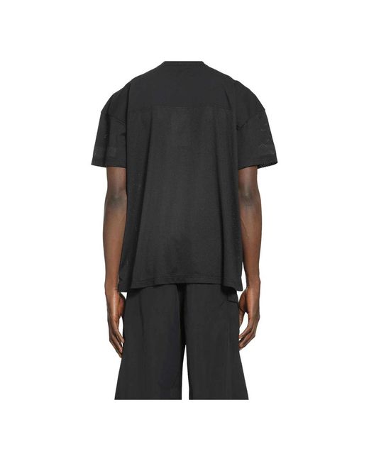 ERL Mesh Football Tee Knit in het Black voor heren