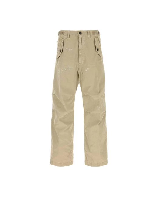 DSquared² Cotton Pant in het Natural voor heren