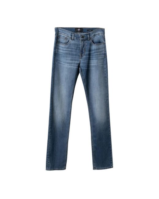 7 For All Mankind Blue Slim-Fit Jeans for men