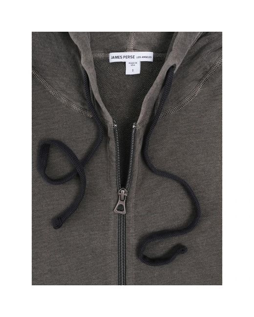 James Perse Hoodies & Sweatvesten ,Grijs ,Katoen Vintage French Terry Zip Up Hoodie in het Gray voor heren