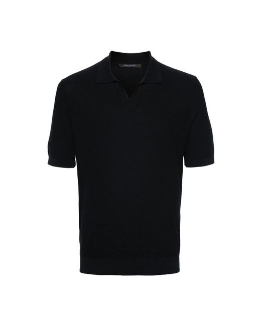 Tagliatore Black Polo Shirts for men