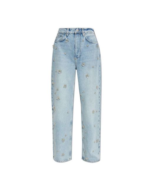 AllSaints Blue Jeans Mit Applikationen