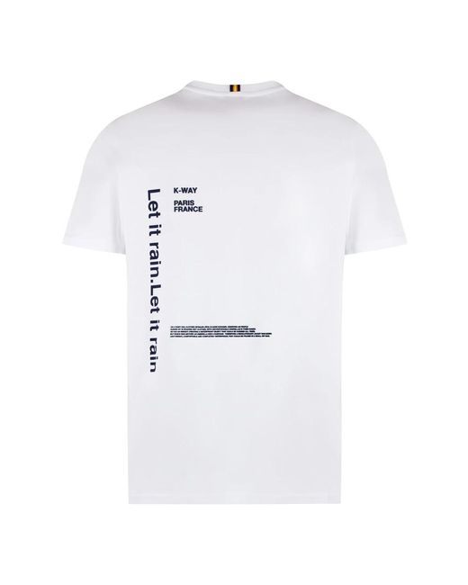 K-Way T-Shirts in het White voor heren
