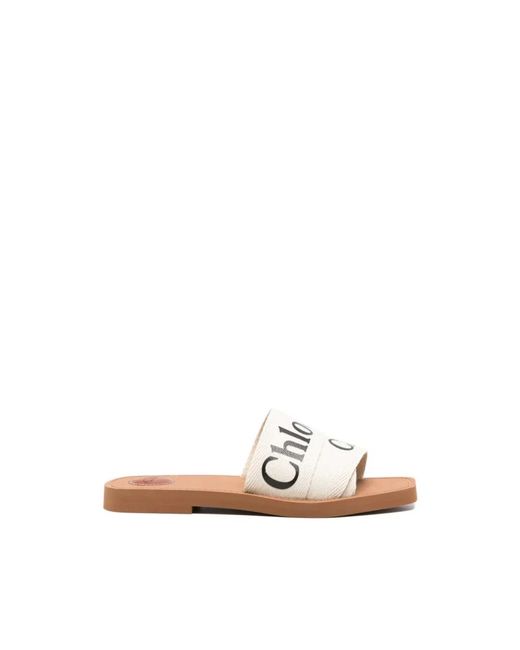 Sliders Chloé en coloris Natural