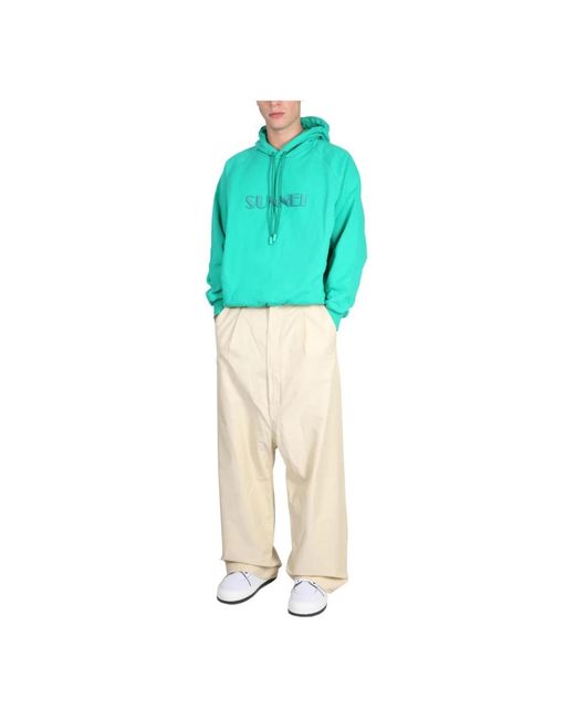Sunnei Green Hoodies for men