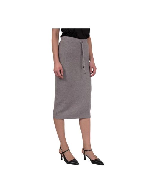 Peserico Gray Midi Skirts