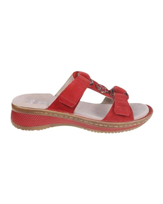 Flat sandals Ara de color Red