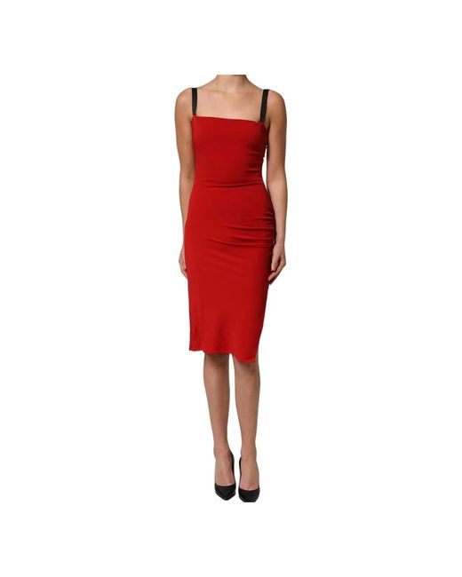 Dolce & Gabbana Red Midi Dresses