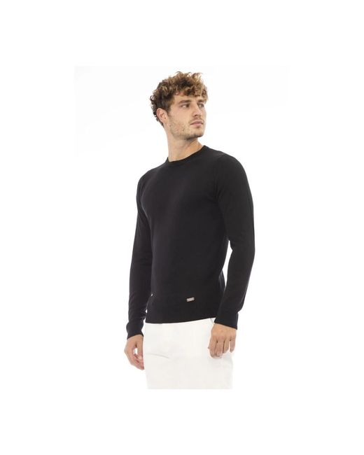 Round-Neck Knitwear di Baldinini in Black da Uomo
