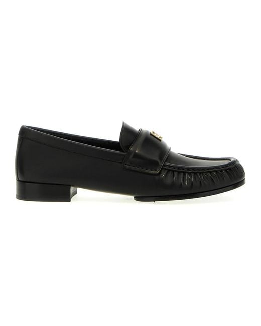 Givenchy Black Mokassin Aus Glattem Leder Mit Metallischem Logodetail