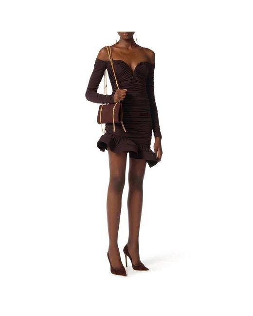 Elisabetta Franchi Brown Party Dresses
