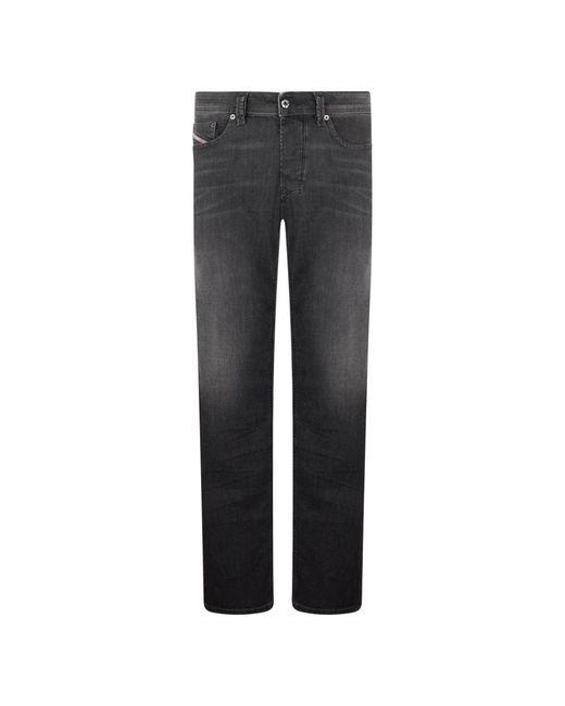 DIESEL Gray Straight Fit Jeans for men