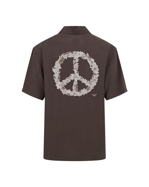 Short Sleeve Shirts Emporio Armani de hombre de color Brown