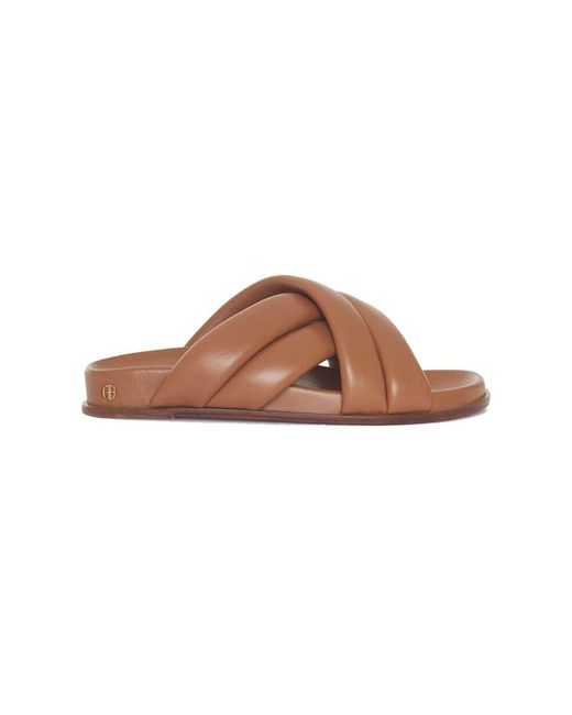 Anine Bing Brown Cognac Lizzie Slides