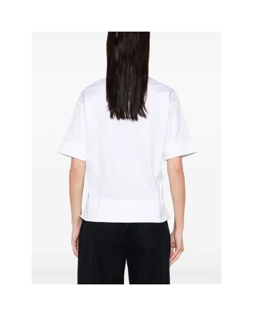 Max Mara Tops ,Wit ,Katoen Maser Katoenen T-Shirt in het White