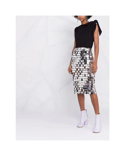 Rabanne Gray Midi Skirts