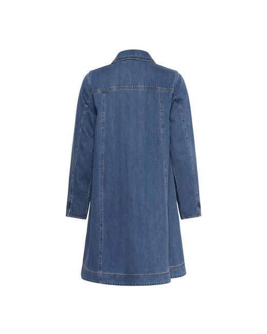 Part Two Kleedjes ,Blauw ,Katoen Sannis Pw Dress in het Blue