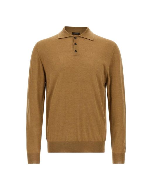 Zanone Brown Polo Shirts for men