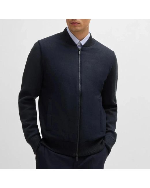 HUGO Zip-Throughs in het Blue voor heren