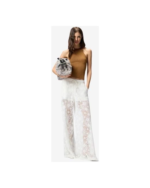 Pinko Gray Wide Trousers