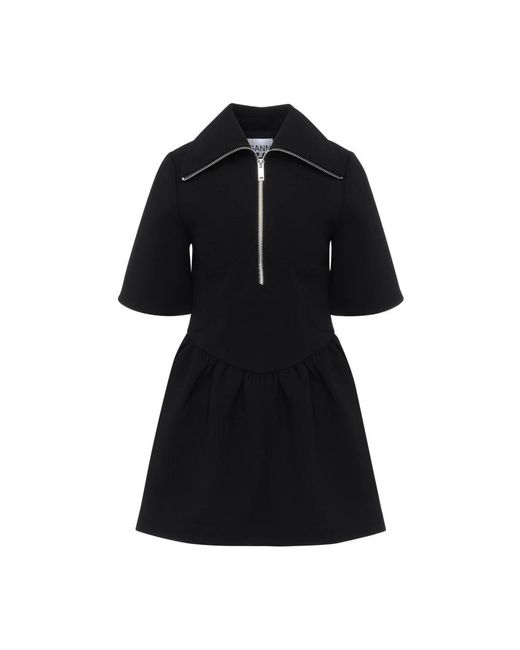 Ganni Black Short Dresses