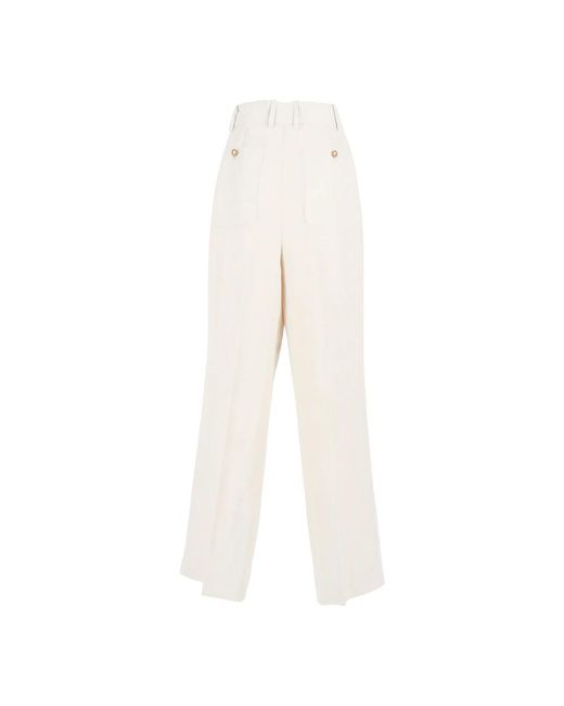 P.A.R.O.S.H. White Wide Trousers